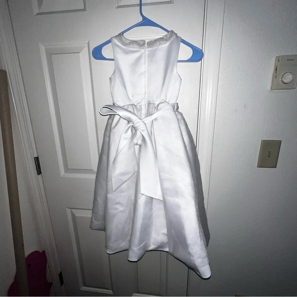 David’s Bridal Girls Dress First Communion Wedding Flower Girl Size 5 White - Picture 3 of 5
